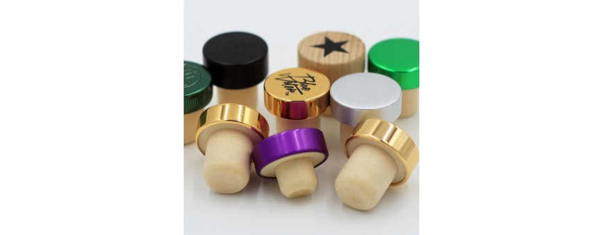 Customize liquor bottle lids and corks